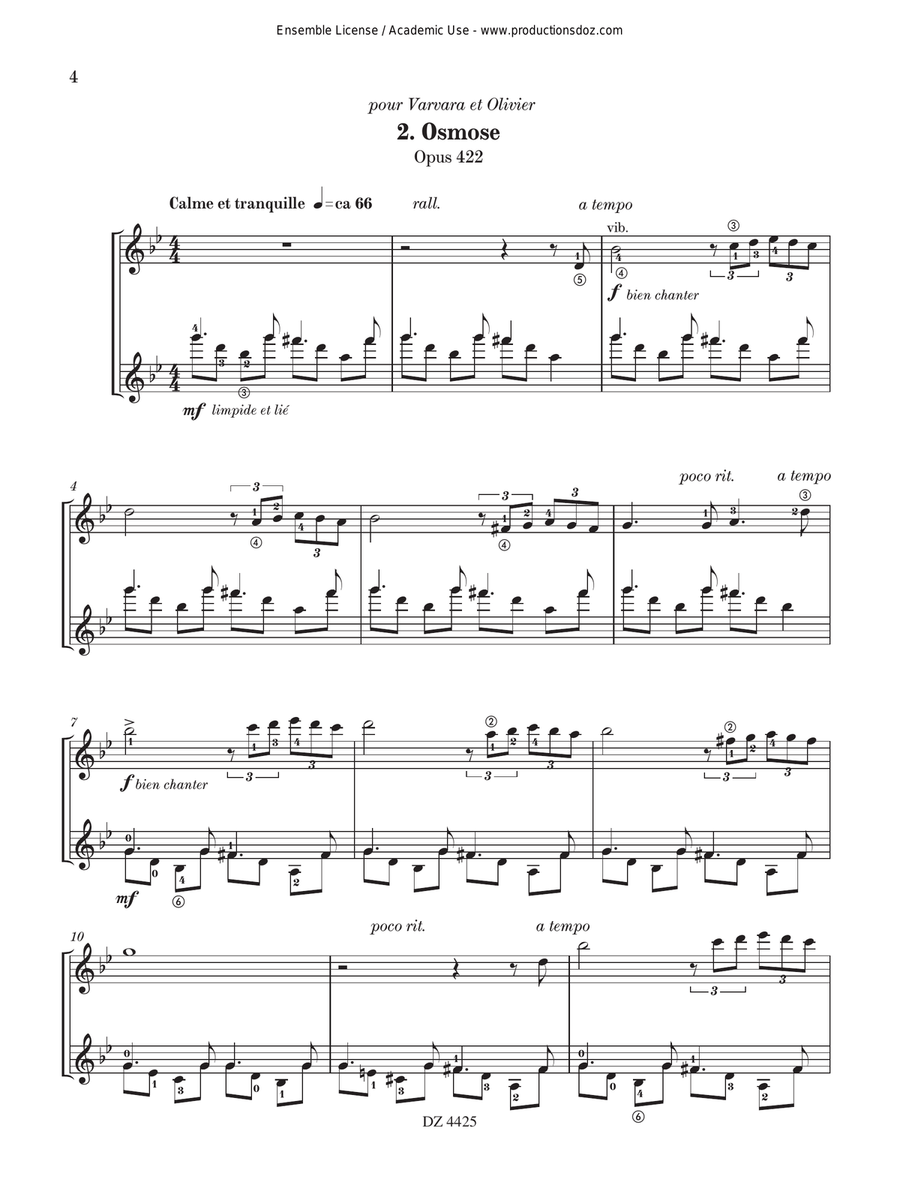 Fleur bleue Fleur bleue Classical Guitar scores gallery preview page 4