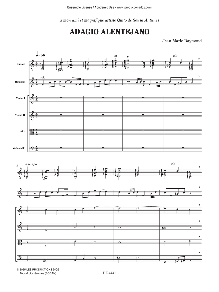 Adagio Alentejano Guitar Ensemble scores gallery preview page 3
