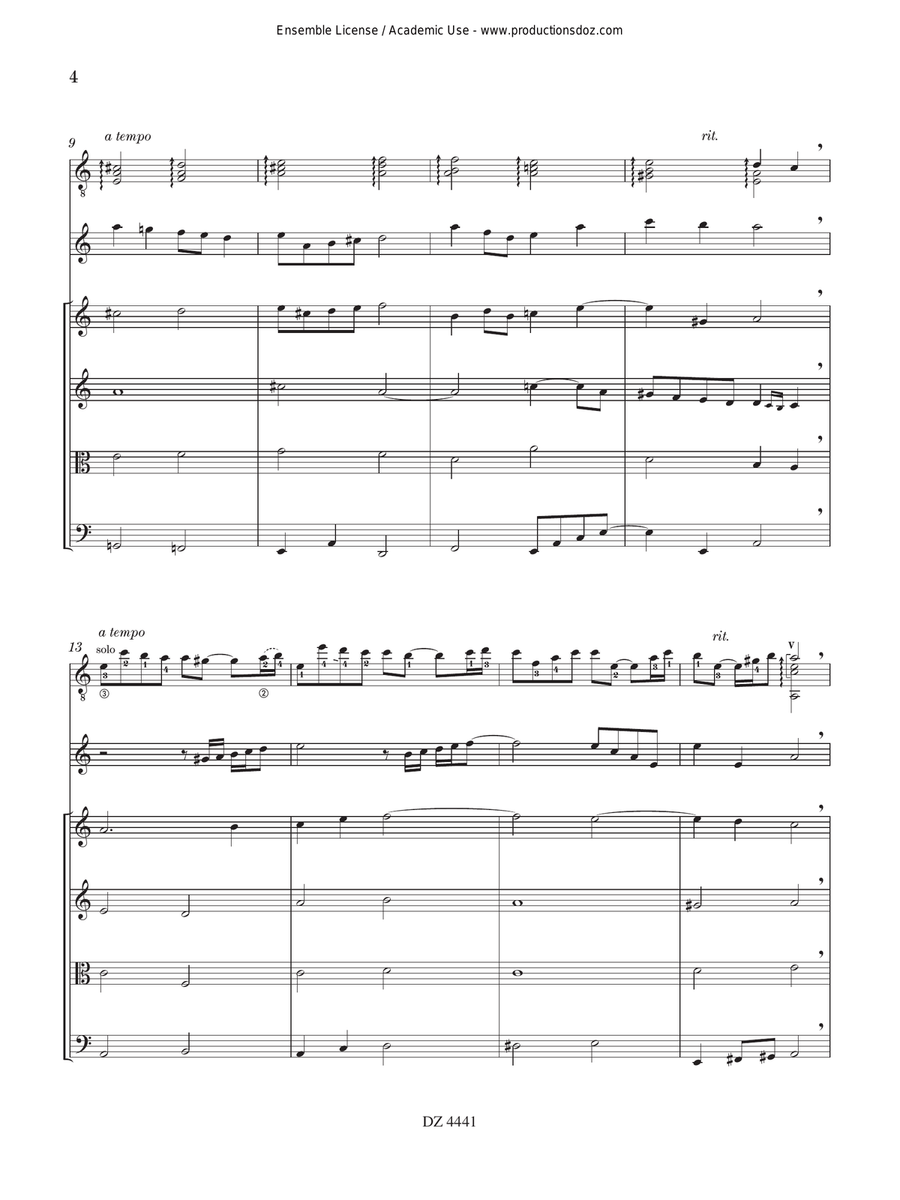 Adagio Alentejano Guitar Ensemble scores gallery preview page 4