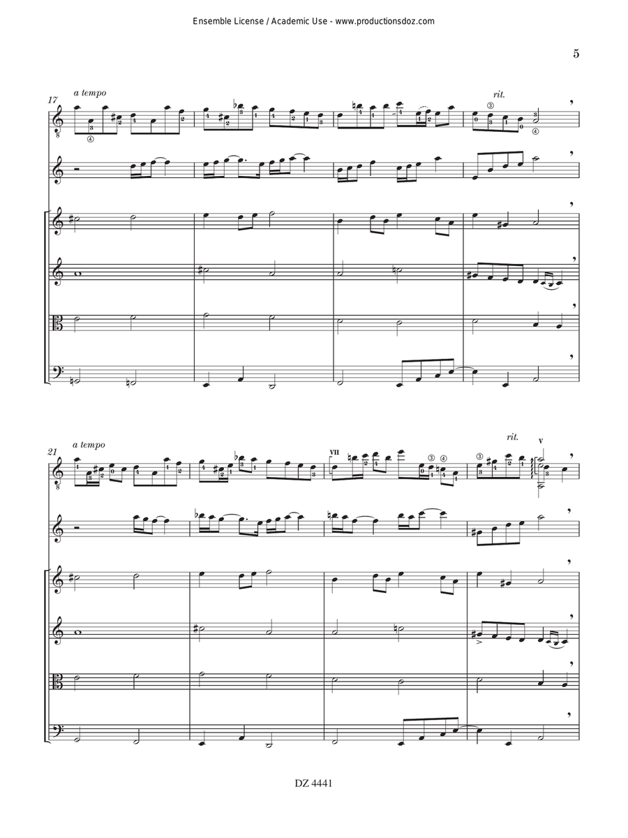 Adagio Alentejano Guitar Ensemble scores gallery preview page 5