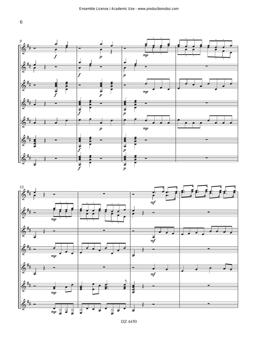 Water Music Suite No. 2 Guitar Ensemble scores gallery preview page 6