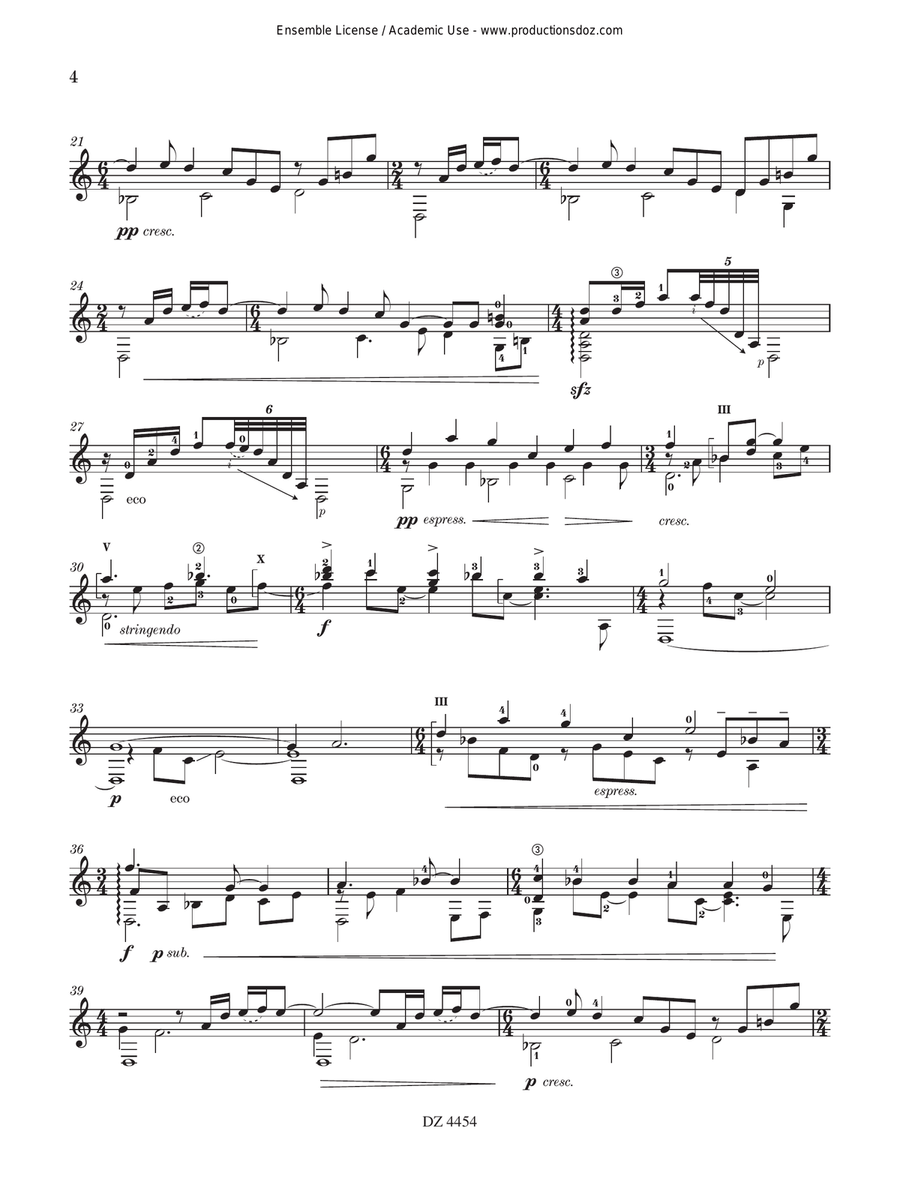 4 Meditations Classical Guitar scores gallery preview page 4