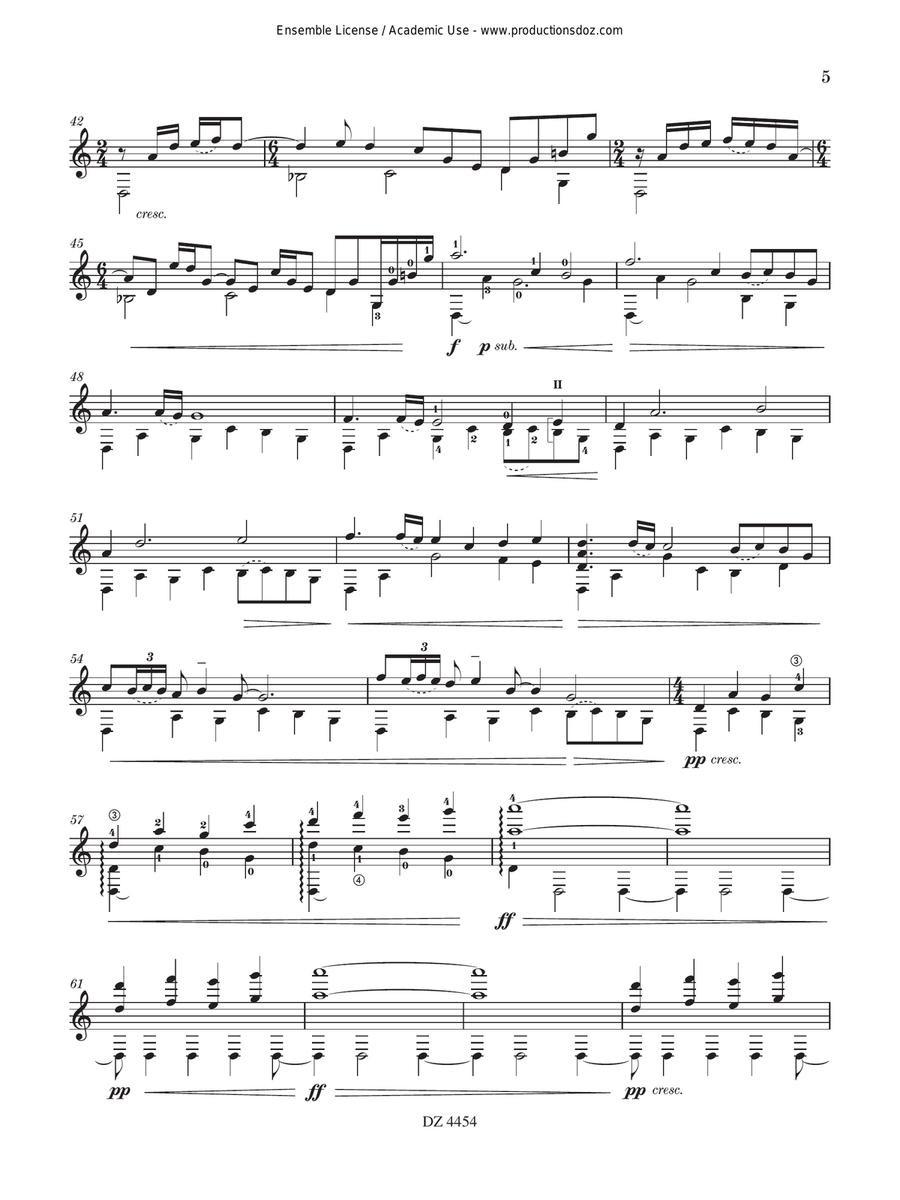 4 Meditations Classical Guitar scores gallery preview page 5