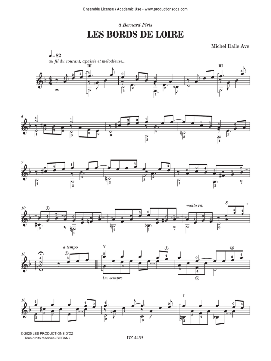 Les bords de Loire Les bords de Loire Classical Guitar scores gallery preview page 2