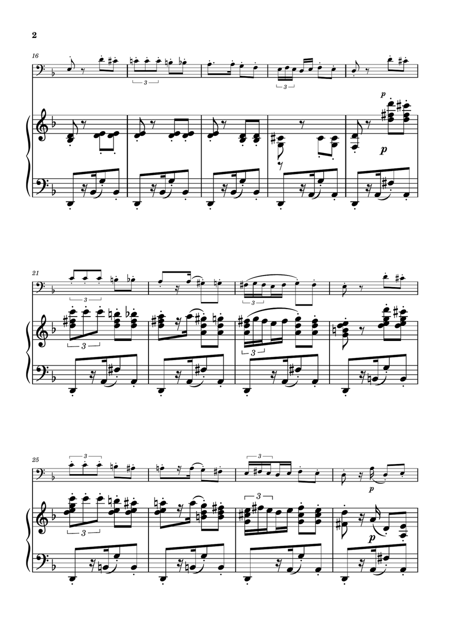 Habanera from Carmen - Cello Solo w/ Piano Piano scores gallery preview page 2