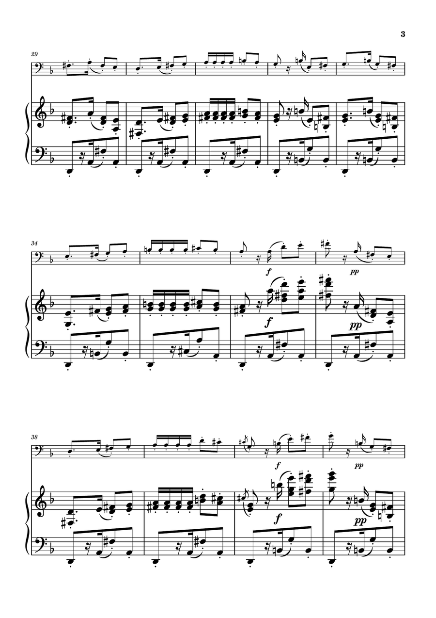 Habanera from Carmen - Cello Solo w/ Piano Piano scores gallery preview page 3