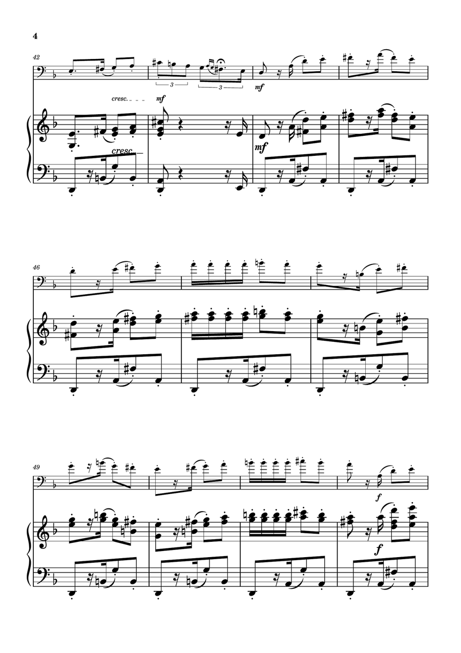 Habanera from Carmen - Cello Solo w/ Piano Piano scores gallery preview page 4