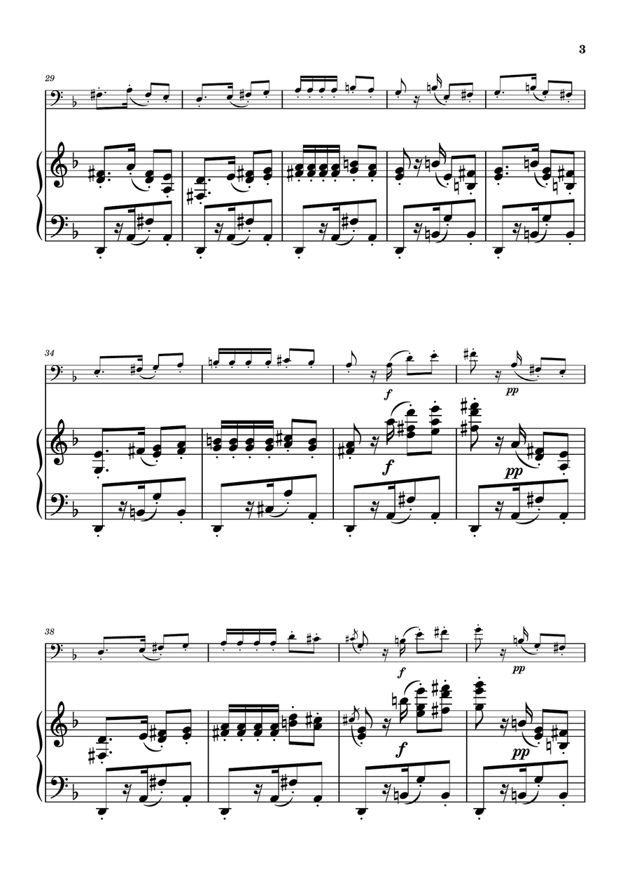 Habanera from Carmen - Trombone Solo w/ Piano Piano scores gallery preview page 3