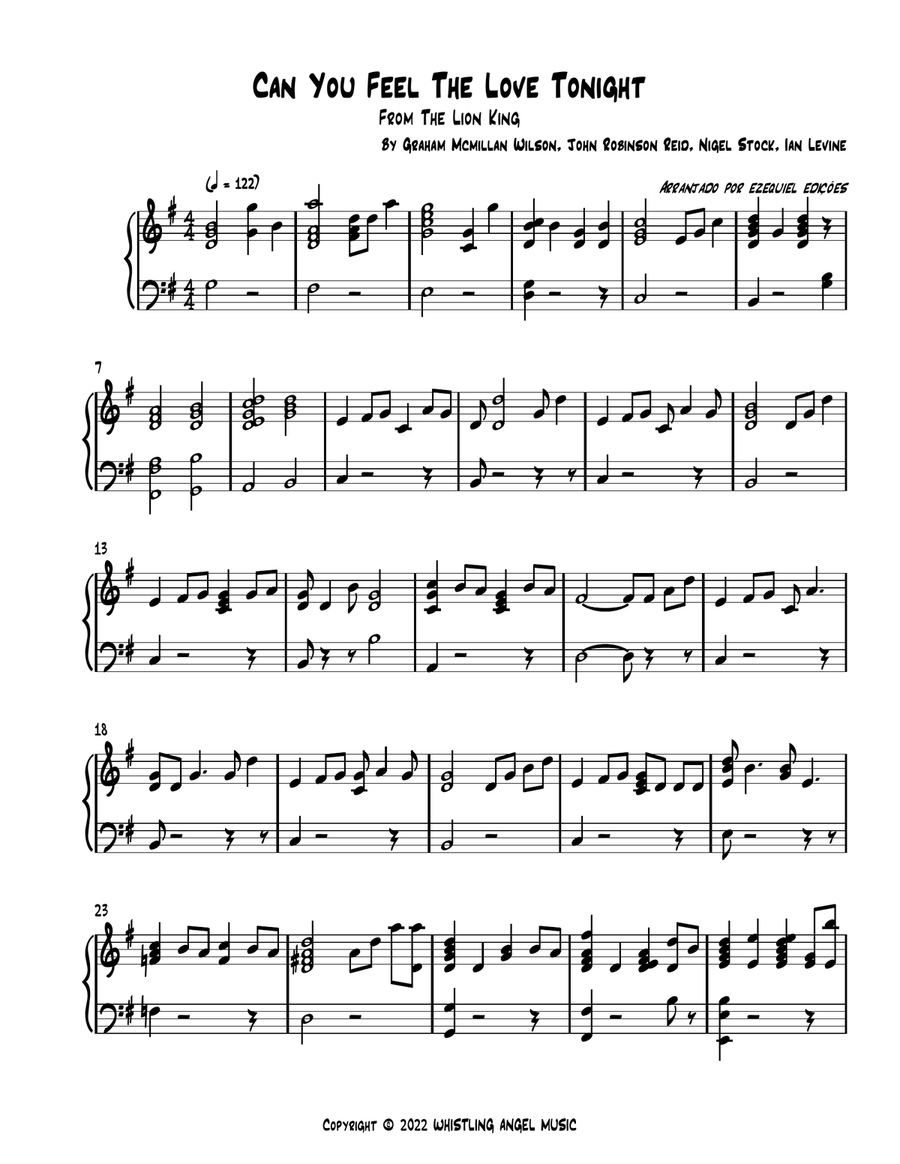 Can You Feel The Love Tonight Piano Solo scores gallery preview page 1