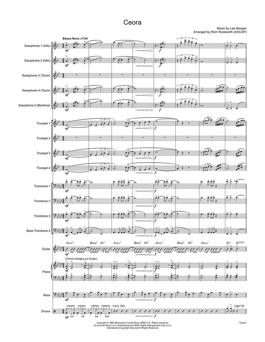 Ceora Ceora Jazz Ensemble scores gallery preview page 1