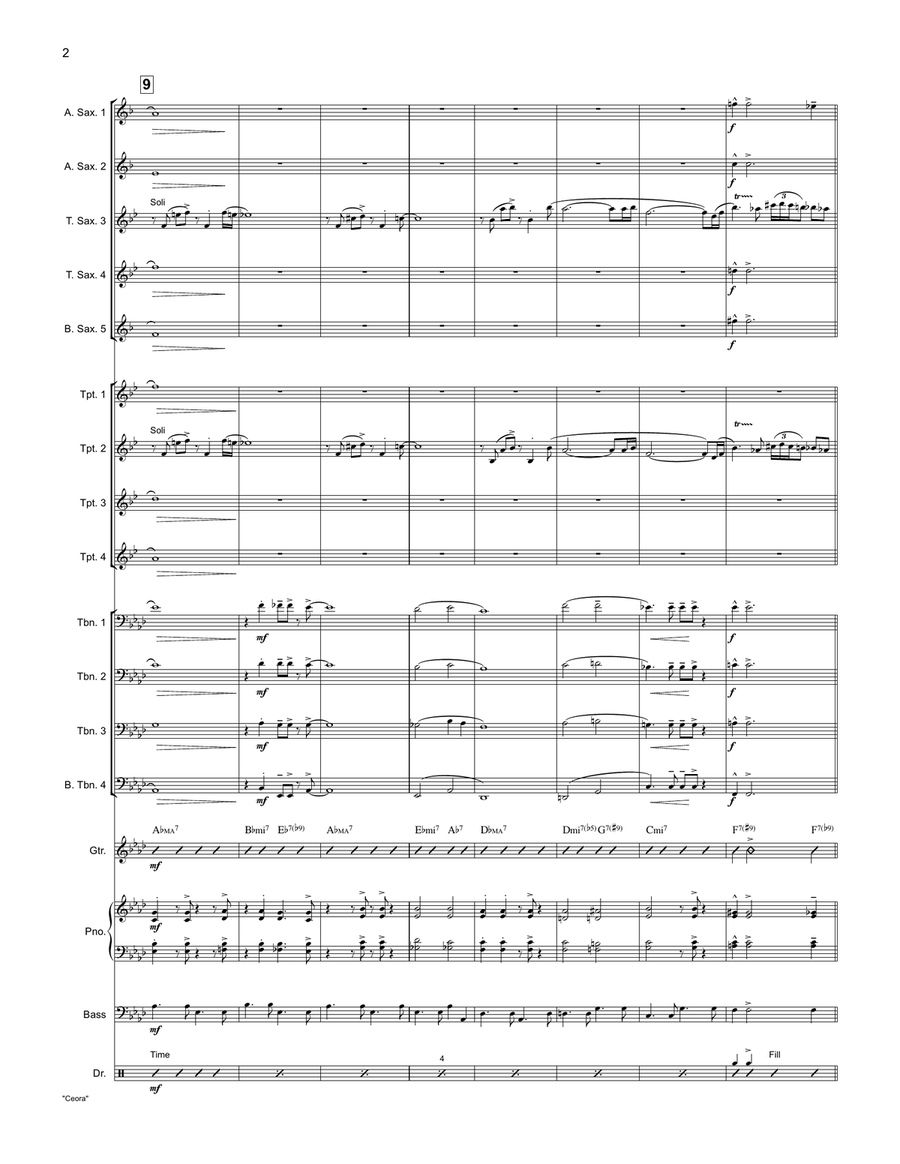 Ceora Ceora Jazz Ensemble scores gallery preview page 2