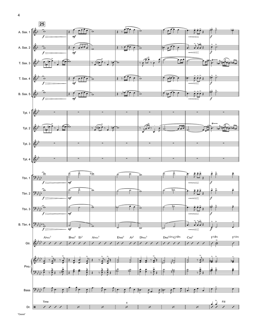Ceora Ceora Jazz Ensemble scores gallery preview page 4