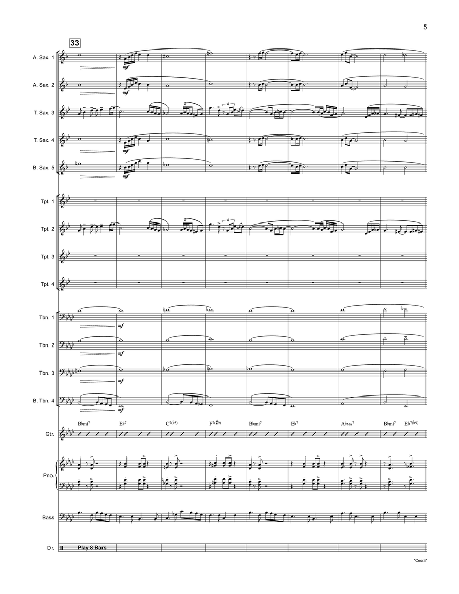 Ceora Ceora Jazz Ensemble scores gallery preview page 5