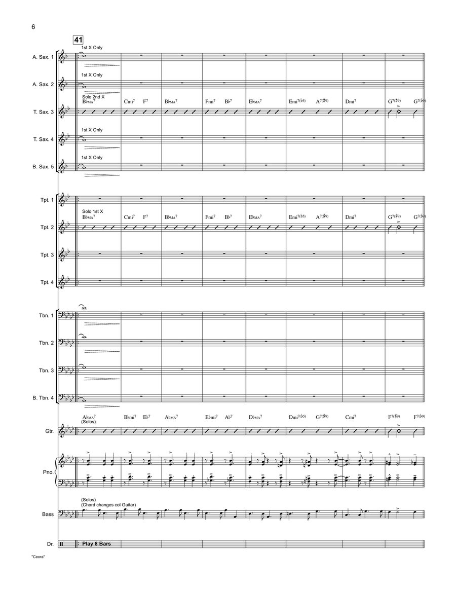 Ceora Ceora Jazz Ensemble scores gallery preview page 6