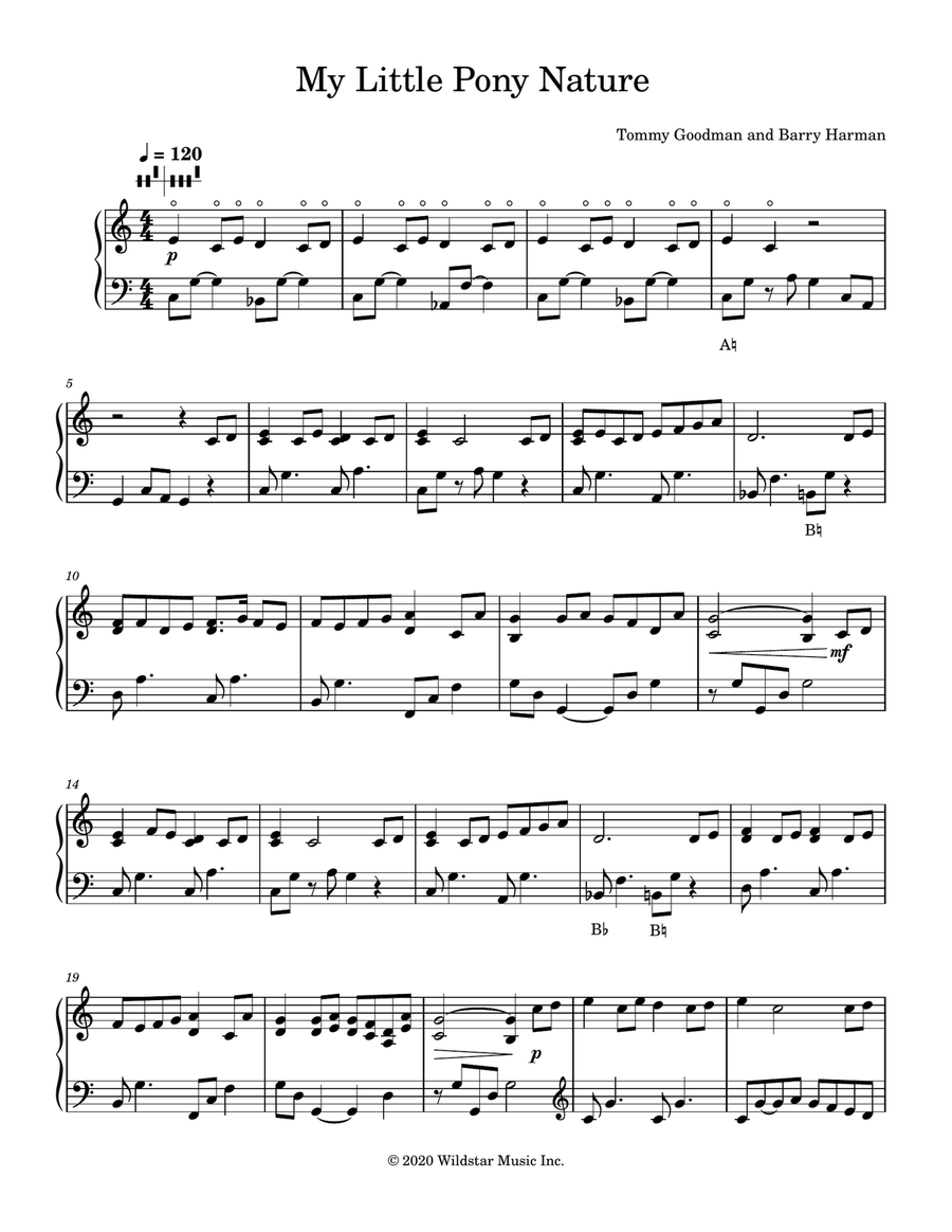 My Little Pony Nature/song Pedal Harp scores gallery preview page 2
