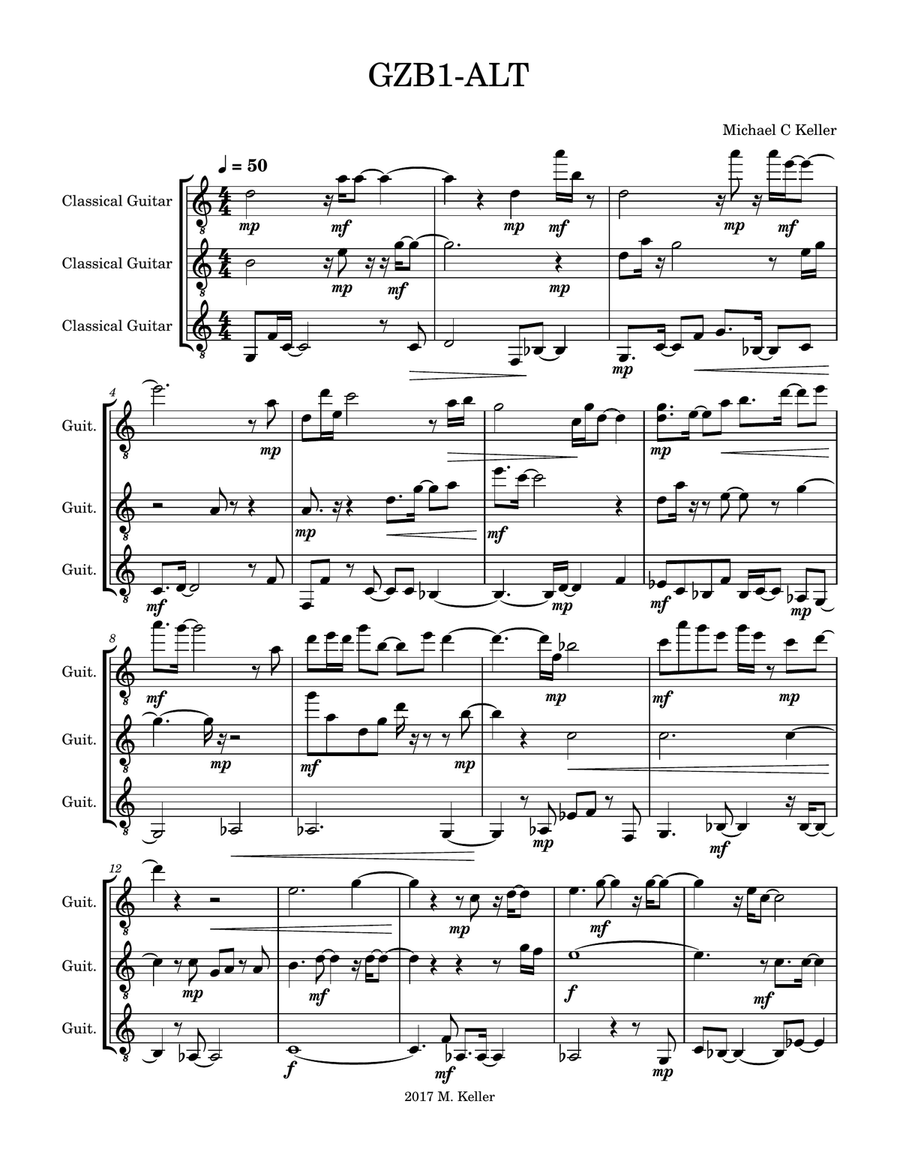 GZB1-ALT - Score Only GZB1-ALT - Score Only Small Ensemble scores gallery preview page 1