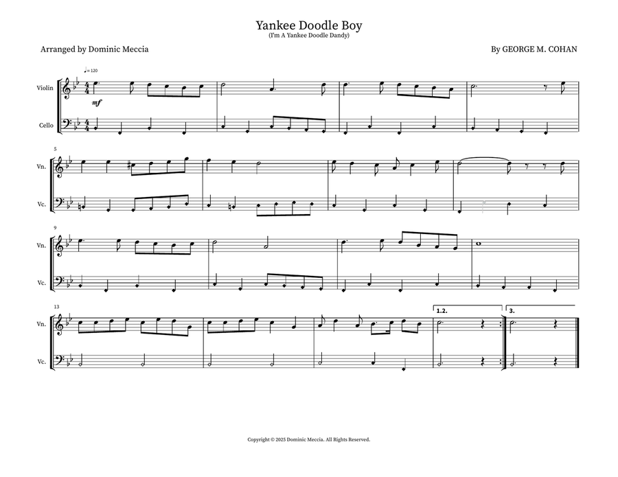 Yankee Doodle Boy Yankee Doodle Boy String Duet scores gallery preview page 1