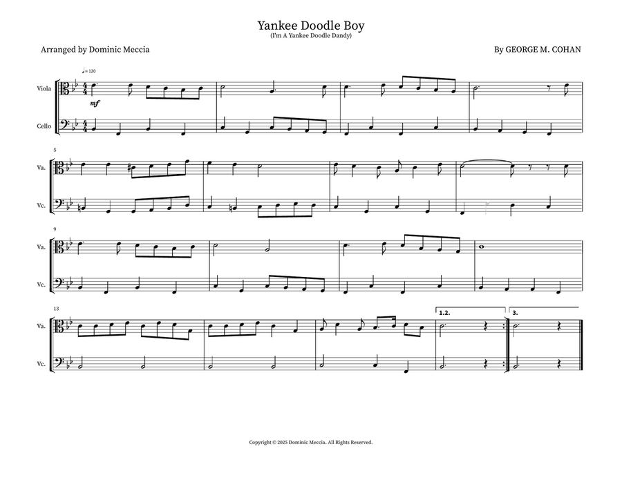 Yankee Doodle Boy Yankee Doodle Boy Viola scores gallery preview page 1