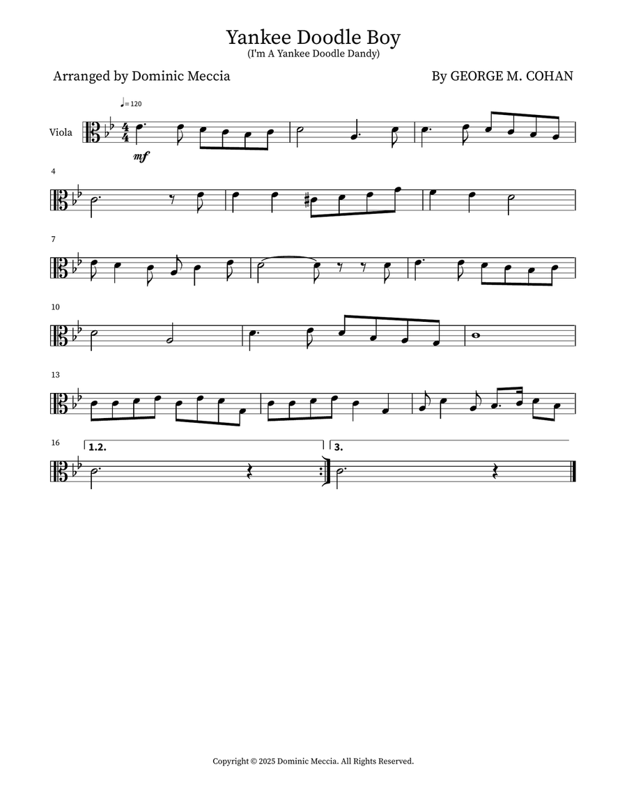 Yankee Doodle Boy Yankee Doodle Boy Viola scores gallery preview page 2