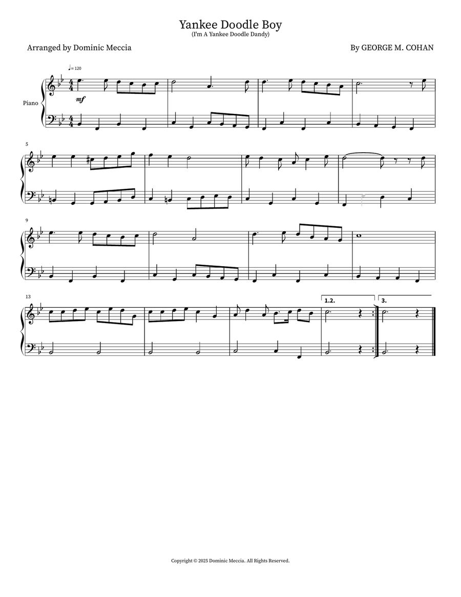 Yankee Doodle Boy Yankee Doodle Boy Voice scores gallery preview page 1