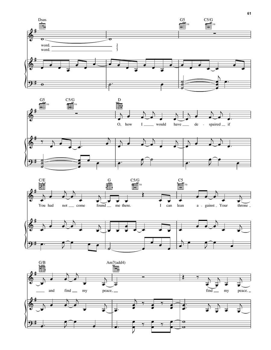 Peace Peace Piano, Vocal, Guitar scores gallery preview page 3