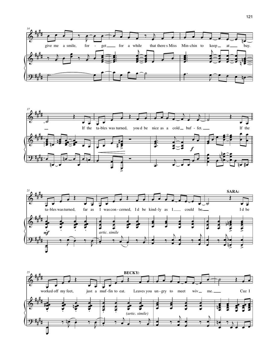 If The Tables Were Turned (from A Little Princess) Piano, Vocal scores gallery preview page 2