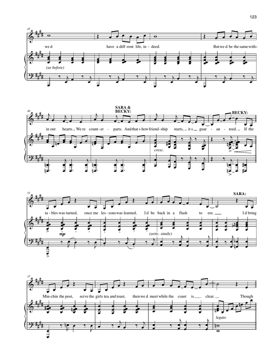 If The Tables Were Turned (from A Little Princess) Piano, Vocal scores gallery preview page 4