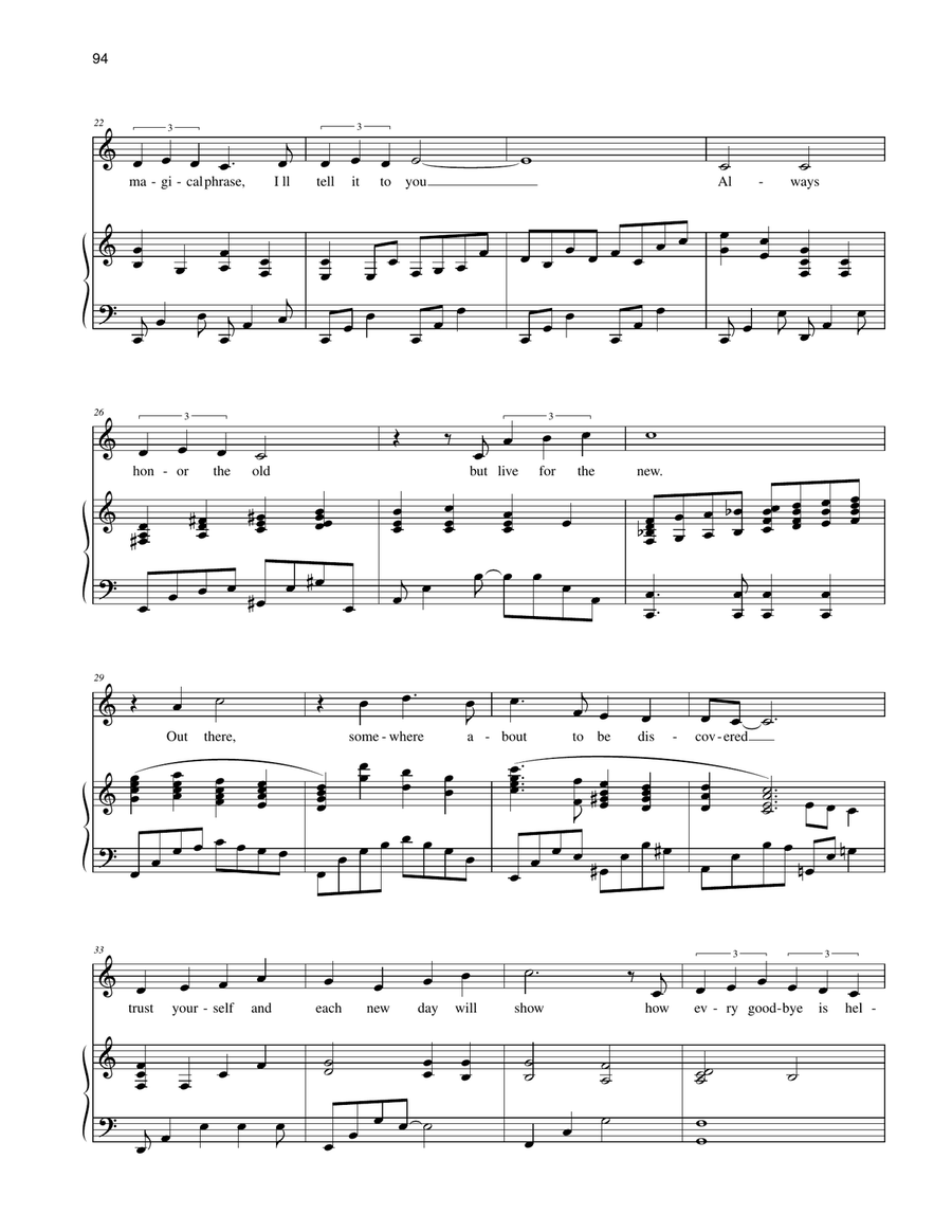 Every Goodbye Is Hello (from John & Jen) Piano, Vocal scores gallery preview page 2
