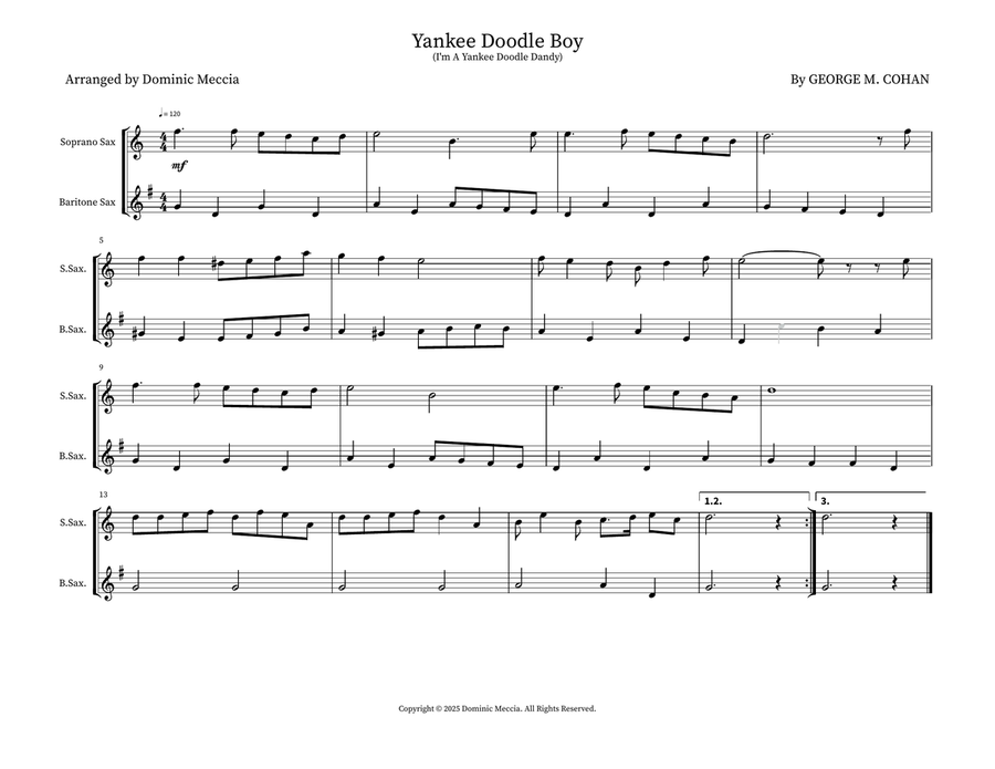 Yankee Doodle Boy Yankee Doodle Boy Woodwind Duet scores gallery preview page 1