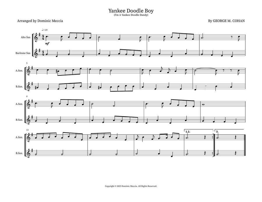 Yankee Doodle Boy Yankee Doodle Boy Woodwind Duet scores gallery preview page 1