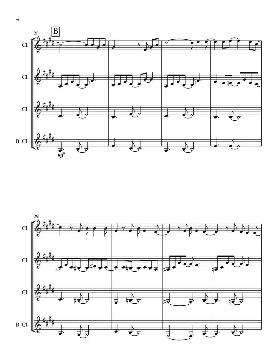Everything Everything Clarinet Quartet scores gallery preview page 4