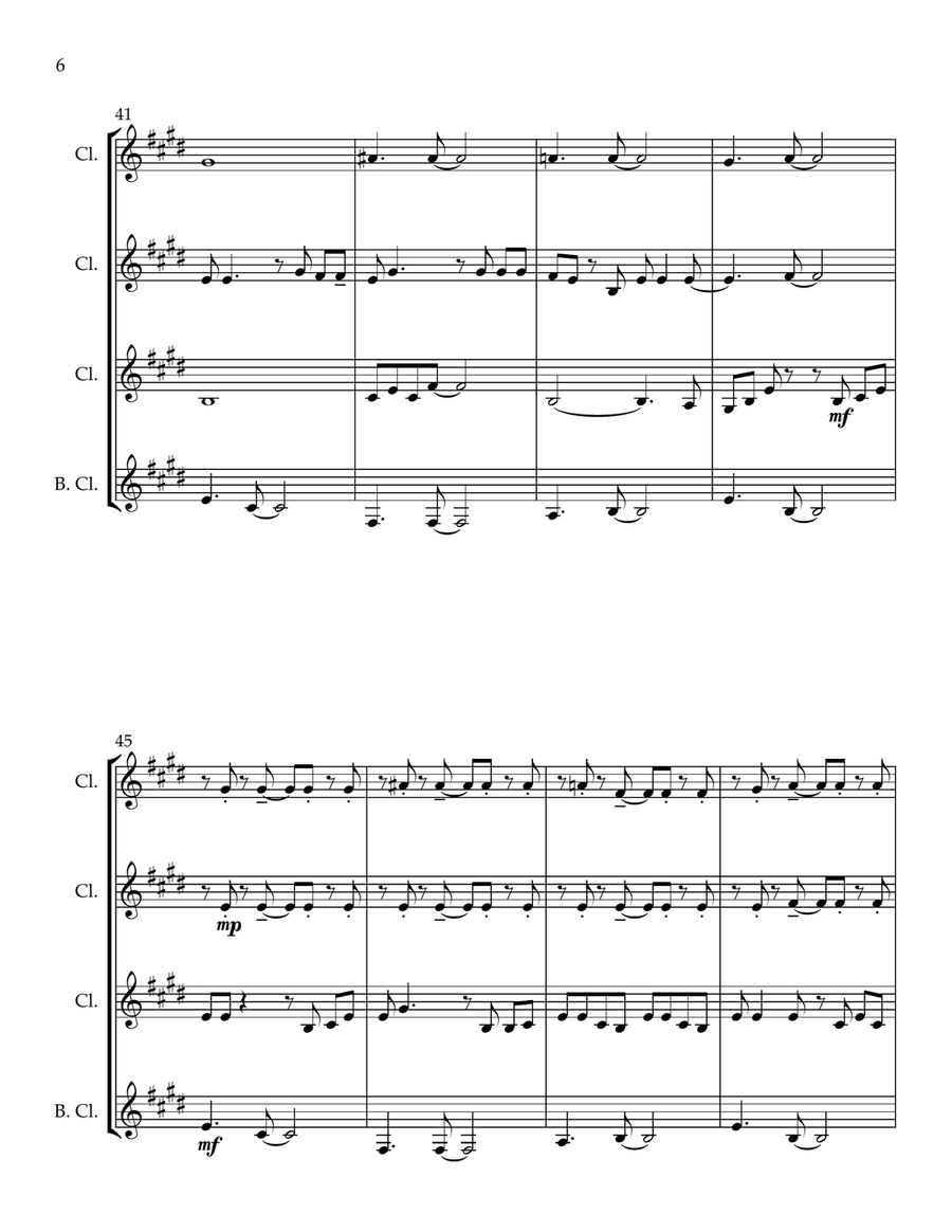 Everything Everything Clarinet Quartet scores gallery preview page 6