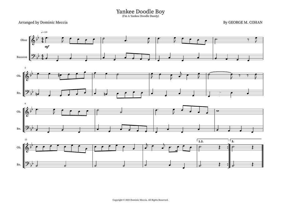 Yankee Doodle Boy Yankee Doodle Boy Woodwind Duet scores gallery preview page 1