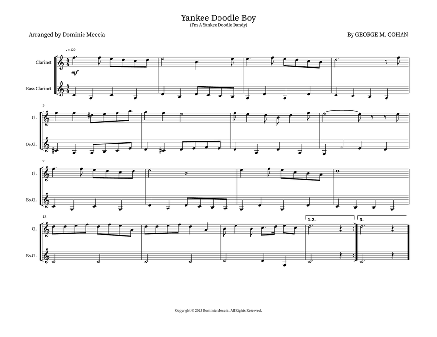 Yankee Doodle Boy Yankee Doodle Boy Woodwind Duet scores gallery preview page 1