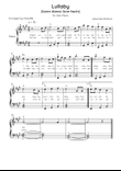Lullaby - Solo Piano in A Major With Chords & Lyrics in English & German - Beginner/Easy