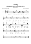 Lullaby - Solo Violin in Bb Major With Chords & Lyrics in English & German - Beginner/Easy