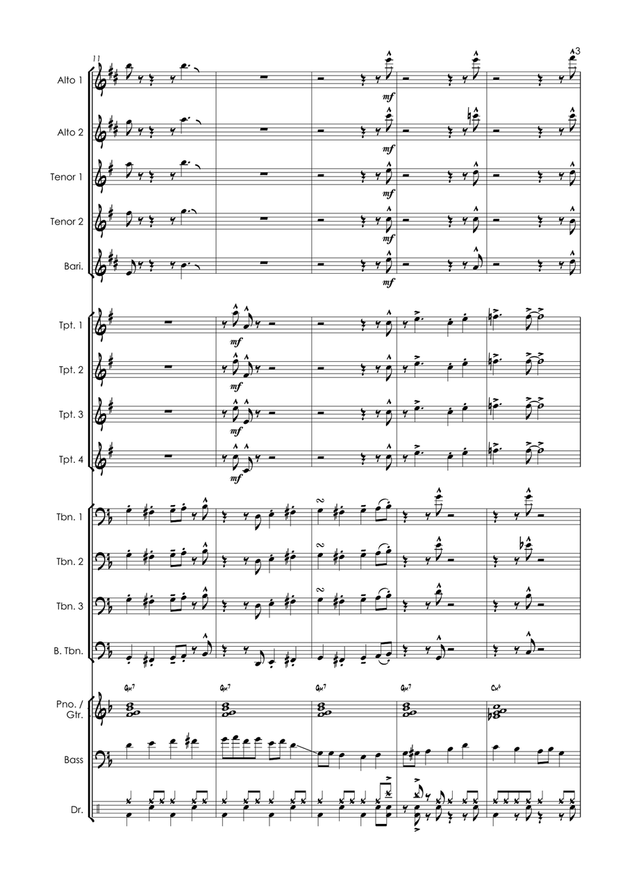 Fugue-et About It - big band / jazz orchestra Jazz Ensemble scores gallery preview page 5