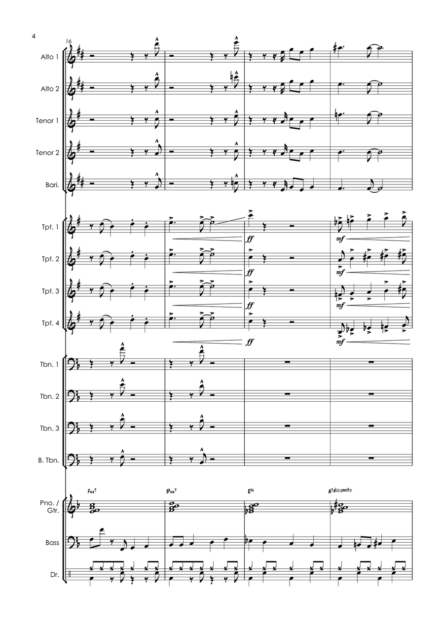 Fugue-et About It - big band / jazz orchestra Jazz Ensemble scores gallery preview page 6