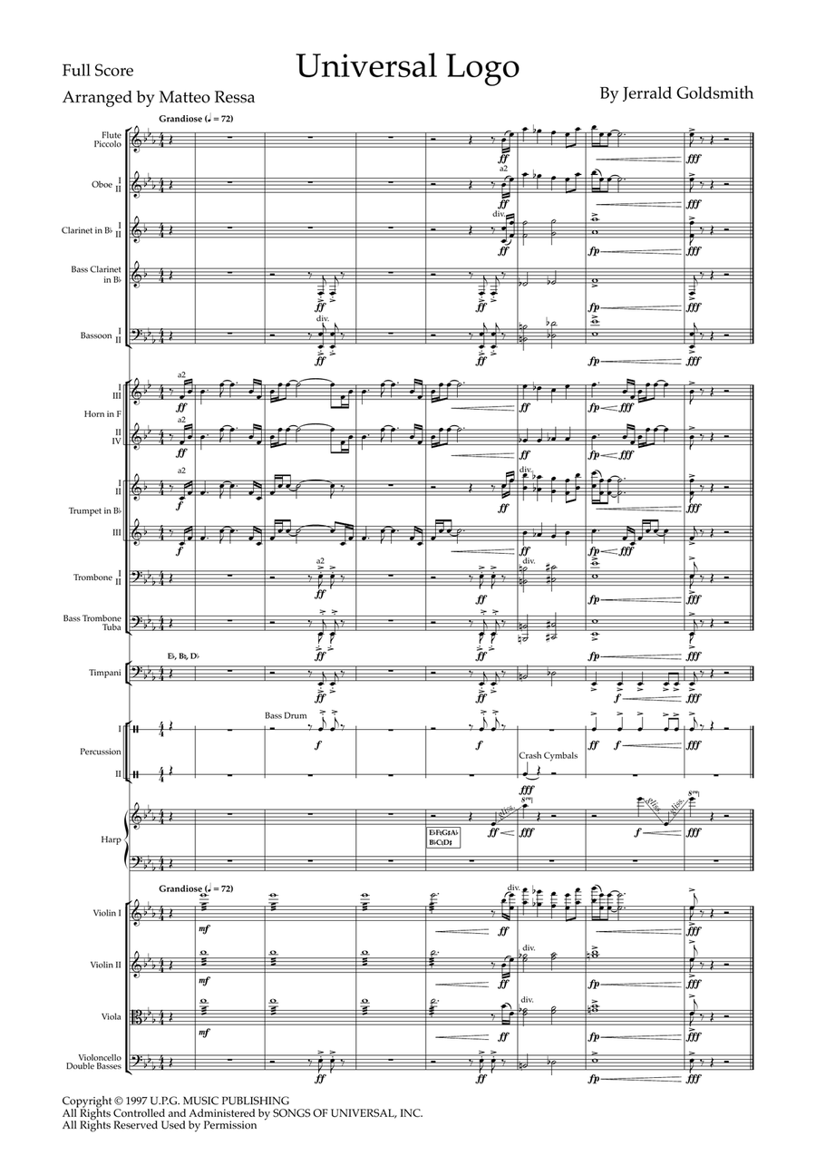 Universal Logo Full Orchestra scores gallery preview page 3