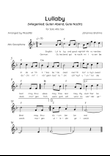 Lullaby - Solo Alto Sax in Ab Major With Chords & Lyrics in English & German - Beginner/Easy