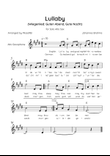 Lullaby - Solo Alto Sax in G Major With Chords & Lyrics in English & German - Beginner/Easy