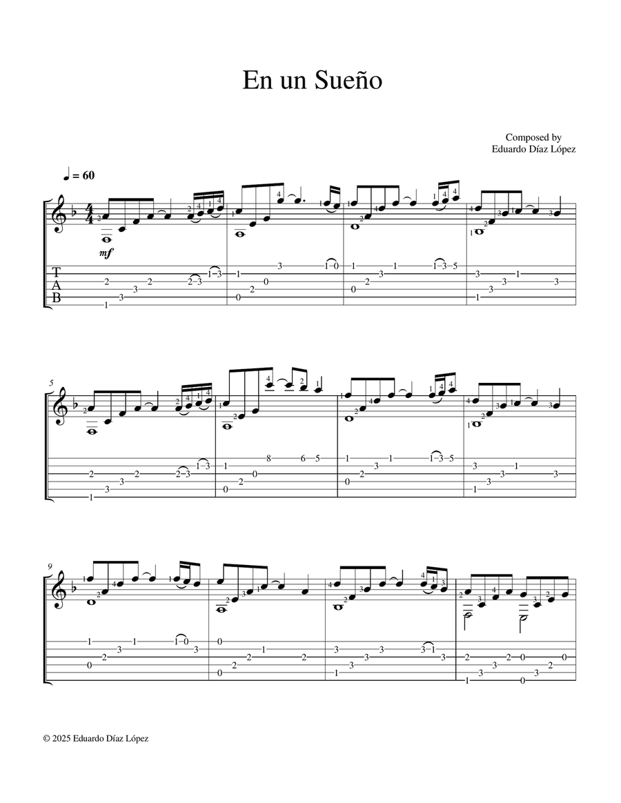 En un Sueño En un Sueño Acoustic Guitar scores gallery preview page 2