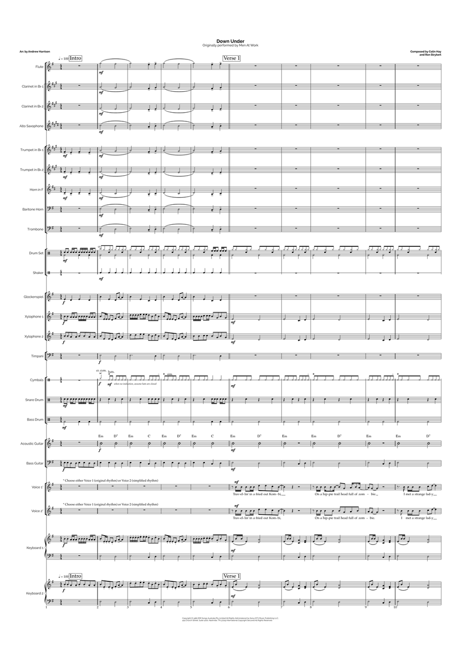 Down Under Down Under Concert Band scores gallery preview page 2