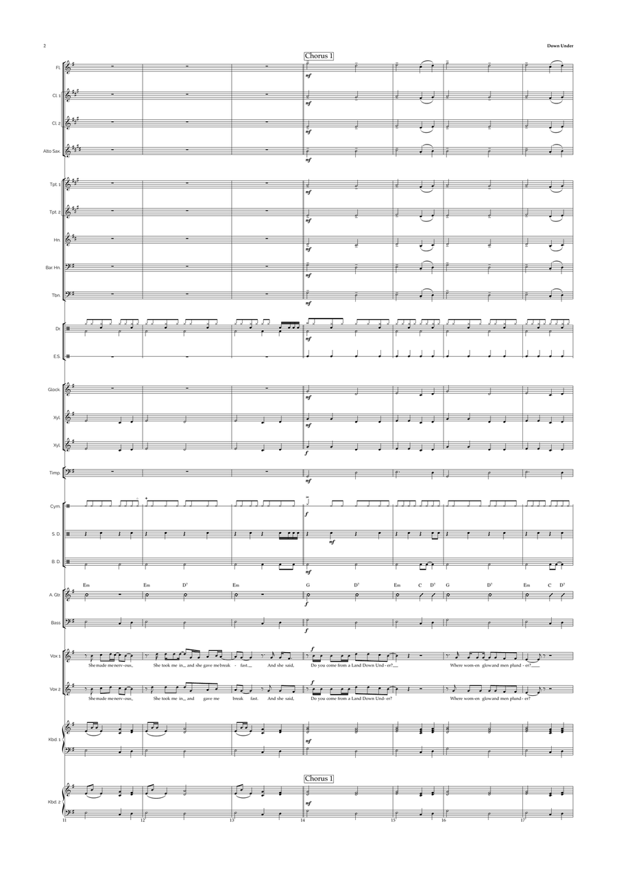 Down Under Down Under Concert Band scores gallery preview page 3