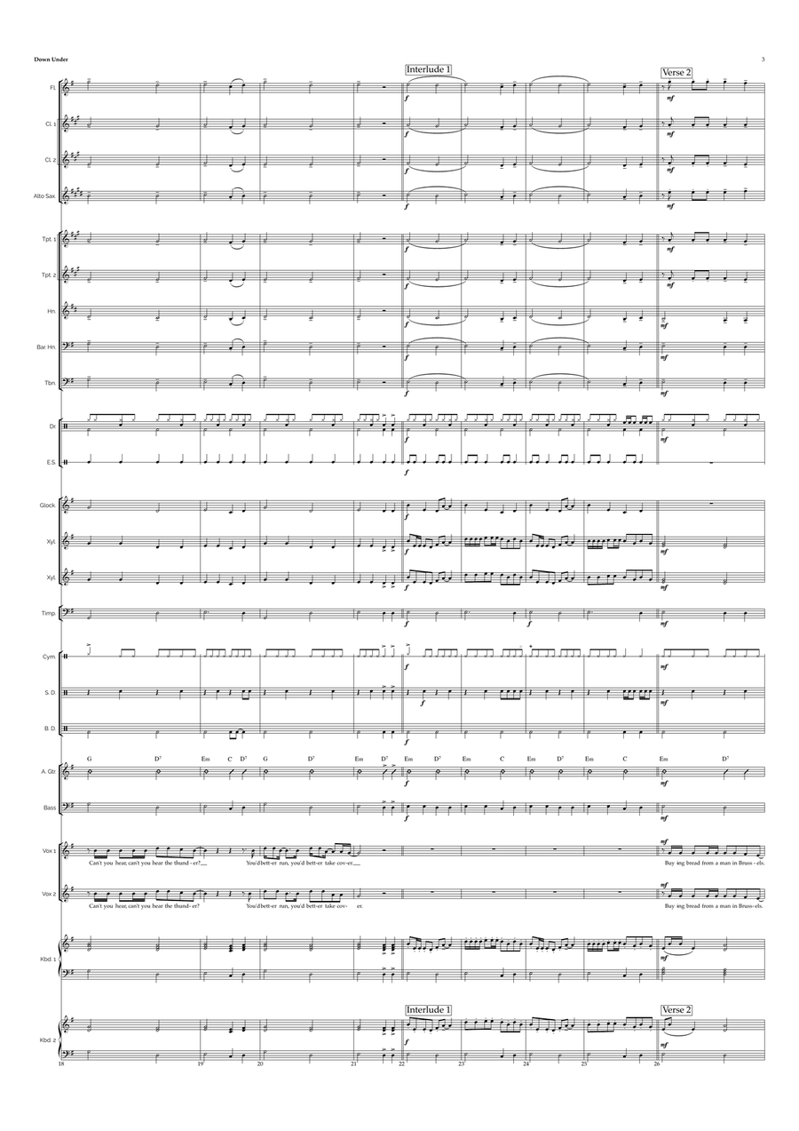 Down Under Down Under Concert Band scores gallery preview page 4