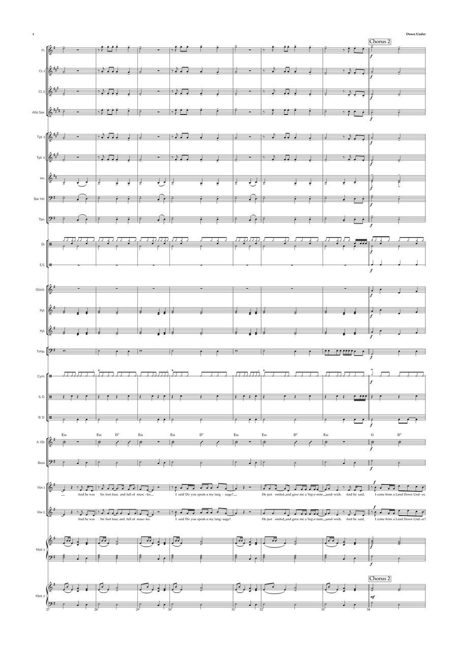 Down Under Down Under Concert Band scores gallery preview page 5