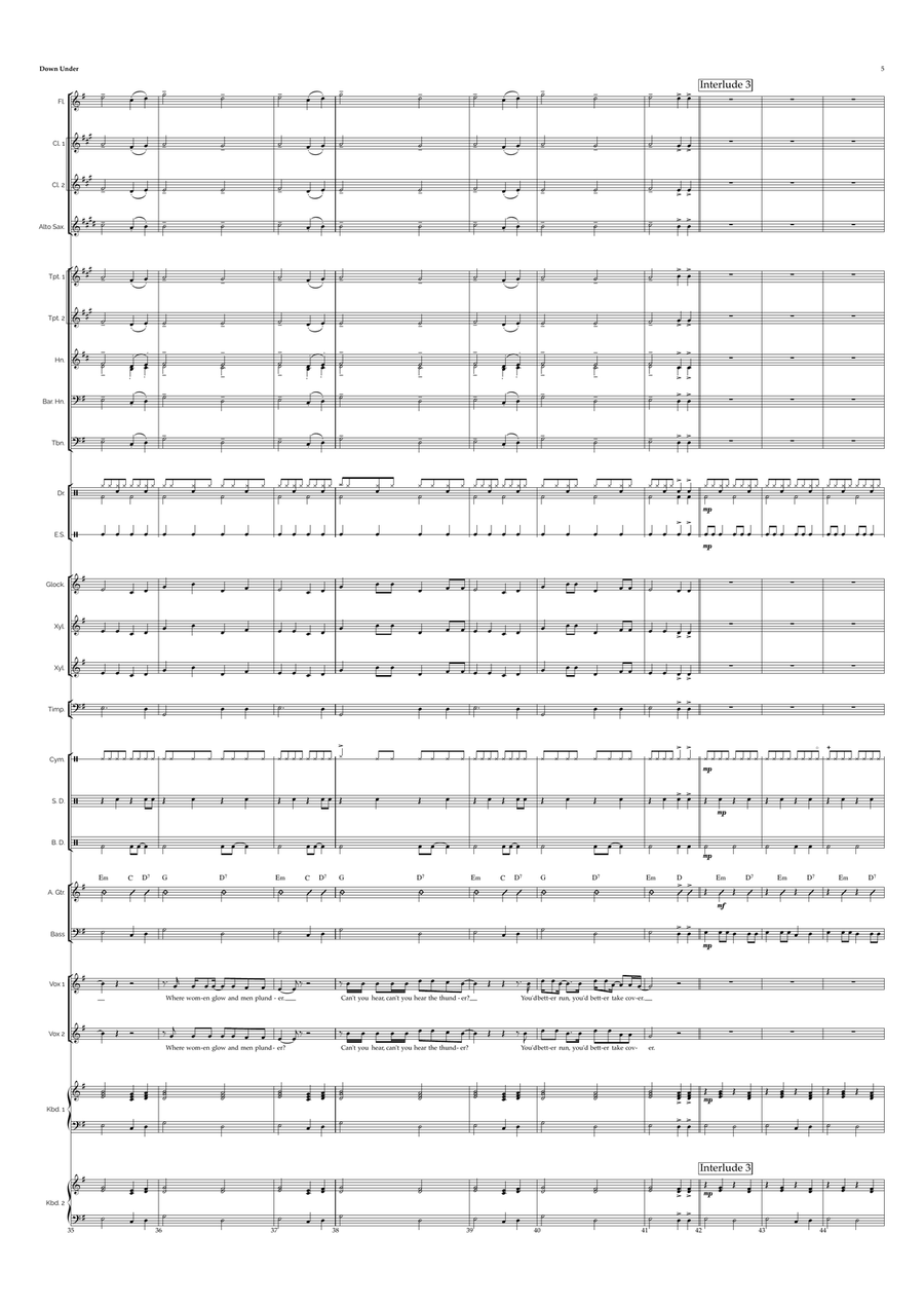 Down Under Down Under Concert Band scores gallery preview page 6