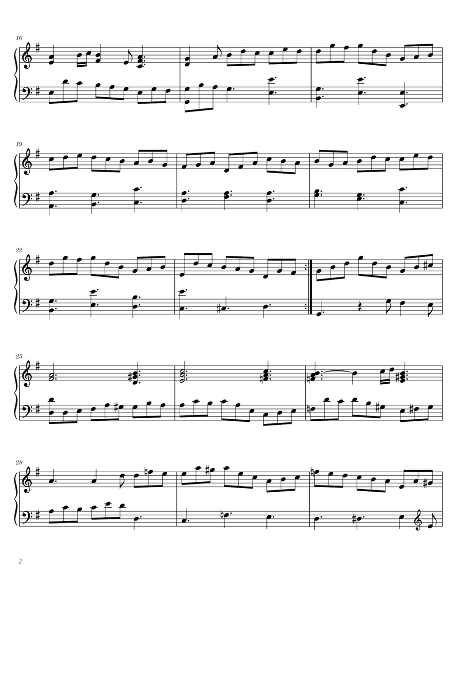 Jesus bleibet meine Freude BWV 147 No.10 - Johann Sebastian Bach Piano Solo scores gallery preview page 2