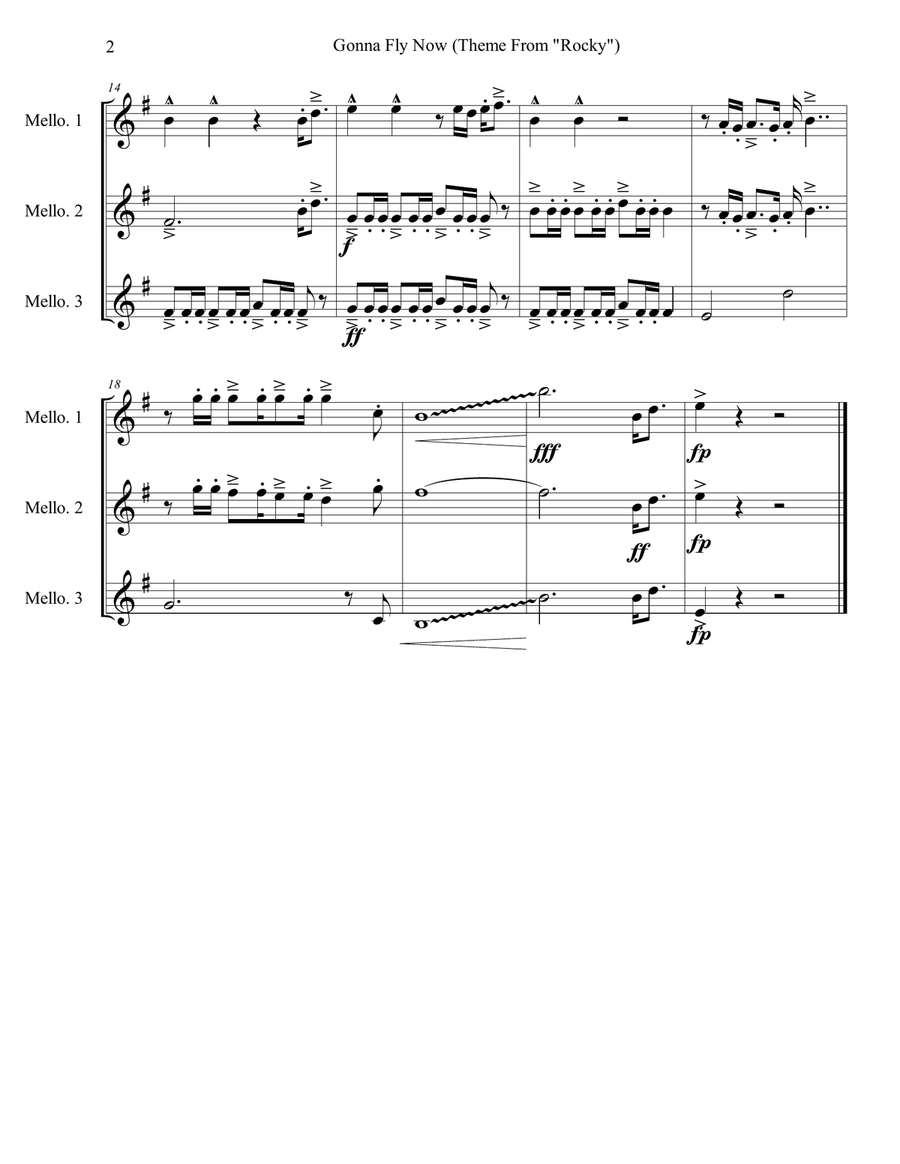 Gonna Fly Now Gonna Fly Now Small Ensemble scores gallery preview page 2