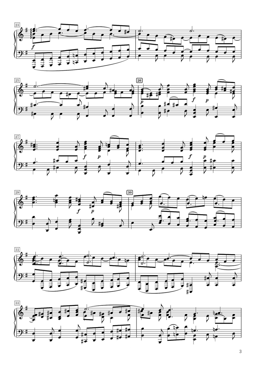 BWV 244 Kommt, ihr Töchter, helft mir klagen - Johann Sebastian Bach Piano Solo scores gallery preview page 3